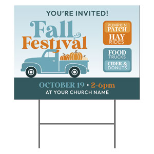 Fall Festival Truck 18"x24" YardSigns