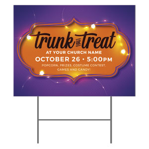 Trunk Or Treat Purple 18"x24" YardSigns