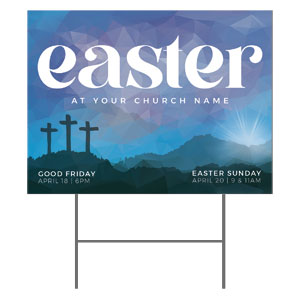 Easter Mosaic Crosses 18"x24" YardSigns