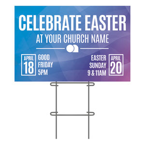 Bright Gradient Easter 36"x23.5" Large YardSigns