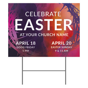 Vibrant Paint Easter 18"x24" YardSigns