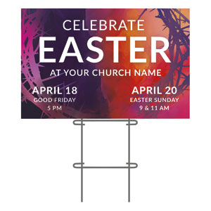 Vibrant Paint Easter 36"x23.5" Large YardSigns